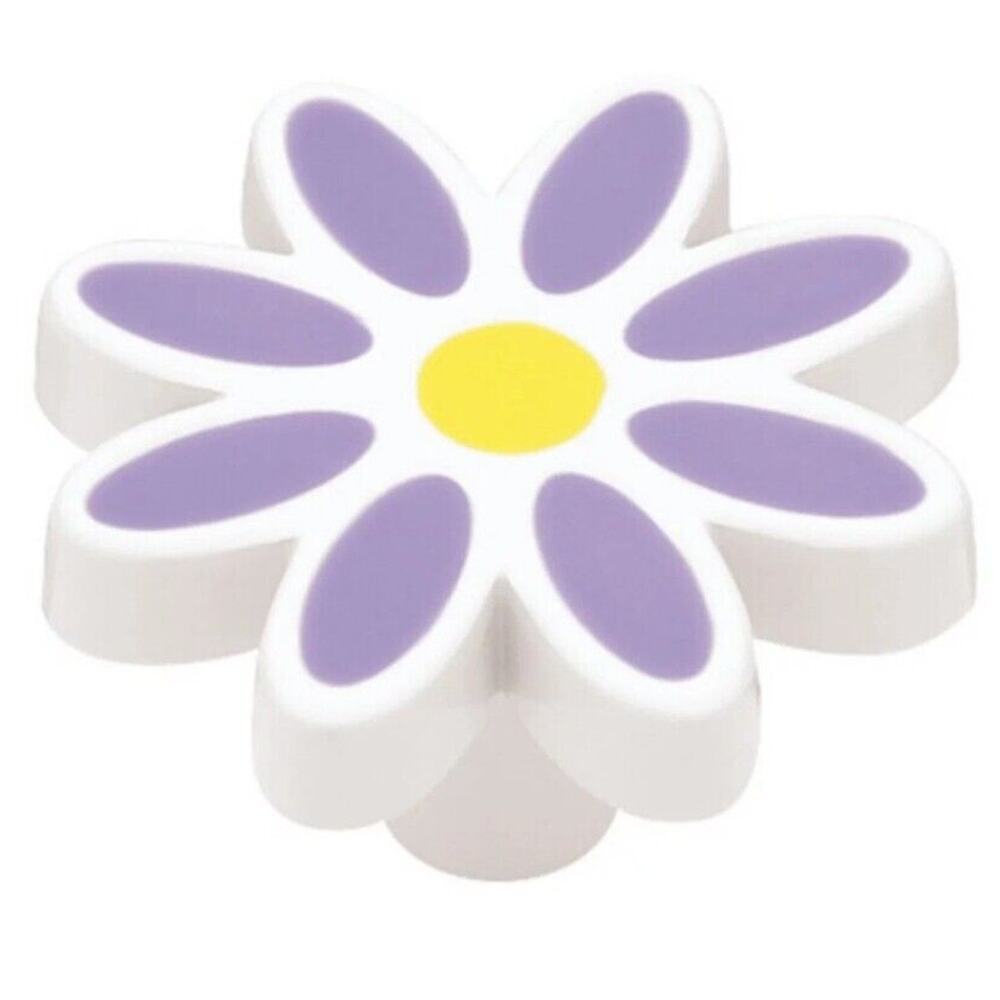 Lavender White Daisy Cabinet Hardware Knob Pbf950y lav cp Brainerd New Lot of 10